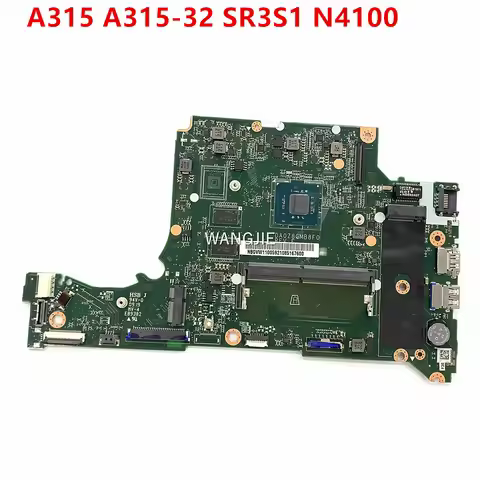 NBGYW11001 DA0Z8GMB8F0 Z8G For ACER Aspire A315 A315-32 Laptop Motherboard SR3S1 N4100 CPU 4G RAM DD
