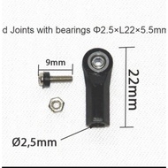 Ball link Joint 2.5mm x 22mm ball join with bearing pushrod 2.5mm