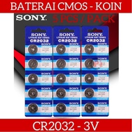 Contents of 5 Pcs CMOS CR2032 CR 2032 Coin Button Battery C MOS Coin