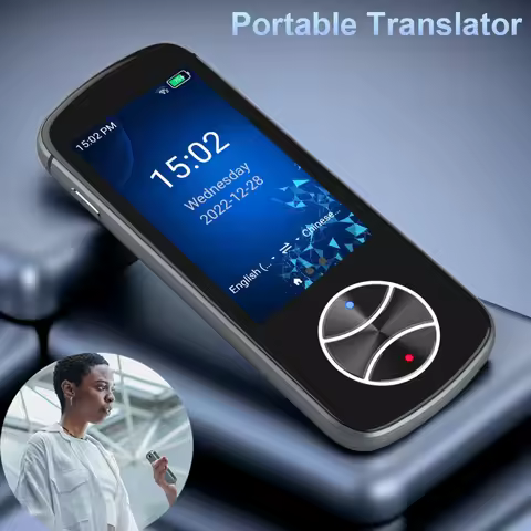 V10 Language translator device Smart Voice AI Translator Portable Audio Translator 137 Language In R