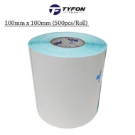 Blank Thermal Label Barcode Sticker 100mm x 100mm (500pcs/Roll)
