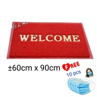 Main Entrance Red WELCOME Antislip Floor Mat