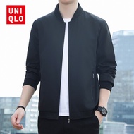 Uniqlo Men's Bomber Jacket 2023 Spring Men's New Tops Men's Jacket Big Size Men's Casual Flight Jack