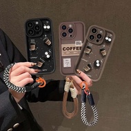 Cute Fun 3D Ball Coffee Phone Case For Samsung Galaxy S25 S23 S24 Ultra Plus S24FE S23FE S25FE With 