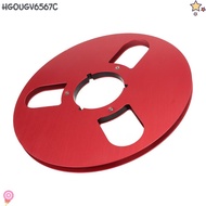 HGOUGV6567C 1/4 10.5 Inch Aluminum Alloy Empty Reel, 3-Hole Professional Tape Reel for Reel-to-Reel 