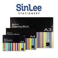 Azone Besform Drawing Block, Azone Art & Crafts Drawing Block 135gsm A3 / A4 / A5