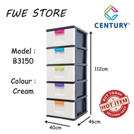 Century 5 Tier Plastic Drawer / Plastic Cabinet / Storage Cabinet B3150