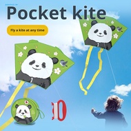Children Kite Mini Panda Kite for Kids Adults Easy to Fly Cartoon Design Perfect Gift for Boys and Girls Portable Pocket-sized with Storage Bag Ideal for Outdoor Beach