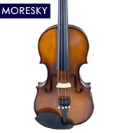 MORESKY Violin Nature Spruce Wood 4/4 Maple Side With Case, 1/8,1/4,1/2,3/4,4/4