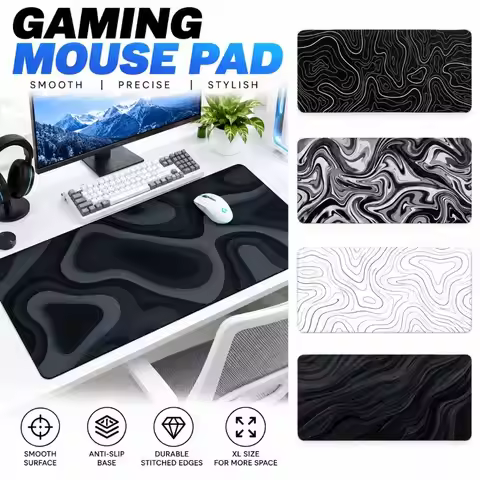 Topographic Shape Gaming Mouse Pad Anti-Slip Wear-Resistant Office Keyboard Desk Mat Computer Keyboa