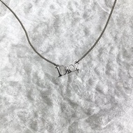 【 日本直送 名牌中古包 】Christian Dior 迪奧 項鍊 銀色 Logo vintage 古董 ymmgg4