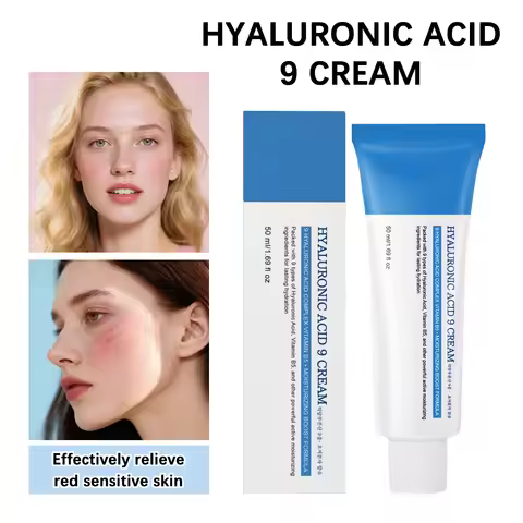 Hyaluronic Acid 9 Cream Complex Vitamin B5 Brightening Whitening Repair Face Soothes Irritation Ligh