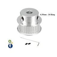 Pulley, Pulley, Pulley Shaft 6.35mm - 36 Teeth, used with 2GT-6mm belt