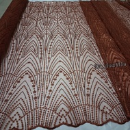 Spankle Sequin Tille Fabric Premium Sequin Tille Fabric / Tulle Sequin Tille Fabric Pyramid Motif Ti