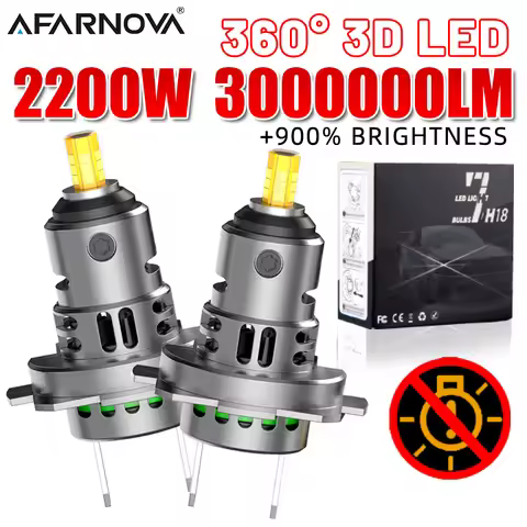 3D H7 LED Car Headlight Bulb Canbus 2200W 3000000LM Led Light for Car 360 Turbo LED Mini HeadLamp Si
