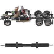 Solid Metal Trailer Axle - Non Powered Rear Wheel Axle, 6.6 Inches Upgrade Kit for 1/10 RC Tractor T