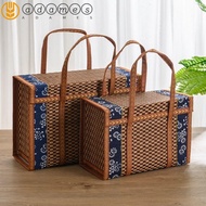 ADAMES Storage Basket Creative Bamboo Camping Outdoor Picnic Moon Cake Folding Gift Box