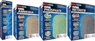 Fluval Bundle of 4 Replacement Medias for 407 Aquarium Filters: Bio-Foam, Ammonia Remover, Phosphate