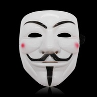 Topeng Anonymous Toy Hacker White Mask Halloween Vendetta mask topeng mask anonymous 匿名面具