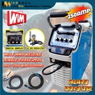 WIM MIG 250 Single Phase Heavy Duty MMA/MIG Inverter 15KG Welding Machine Digital Display Mesin Weld