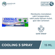 Cooling 5 Spray (Cool Mint) - Obat Semprot Antiseptik Pereda Sakit Tenggorokan, Sariawan, Bau Mulut, Sakit Gusi