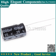 10PCS Aluminum electrolytic capacitor 25V 1000UF 1000 uf 25v size 10*17mm 25 V /