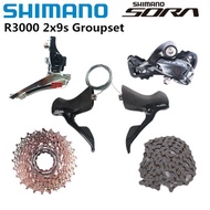 Shimano SORA R3000 Groupset 2x9s Road Bike R3000 Shifter Front Rear Derailleur HG400 Cassette Brake