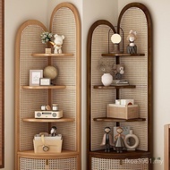 She Shelf Cabinet Corner Corner Cabinet Floor Cabinet Triangle Cabinet Dining Rattan Solid Wood Livi
