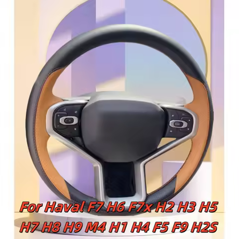 Car Steering Wheel Cover Hand-Sewn Genuine Leather For Haval F7 H6 F7x H2 H3 H5 H7 H8 H9 M4 H1 H4 F5
