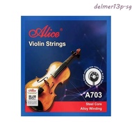 DELMER13P A703 Violin Strings, Nickel String Replacement Alice Strings, Violin Accessories E A D G S