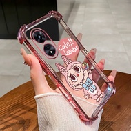 【Cartoon】 Casing OPPO A17 A18 A38 4G A97 phone case Silicone Four corner protection transparent case
