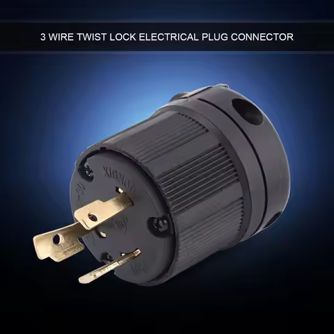 Heavy Duty Industrial Grade UL Listed Generator Power Locking NEMA L14-30P Twist-Lock Plug 30A 125-2