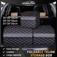 Car Trunk Organizer Box Folding Multiuse Tools Storage Box Car Trunk Storage Box Leather