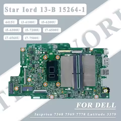 Laptop Motherboard For Dell Insprion 7368 7569 7778 Latitude 3379 With i3-6100U i5-6200U i7-6560U CP