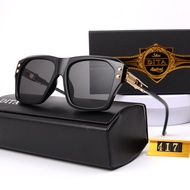 DITA 417 Square Black Sunglasses Luxury Gold Rivet Design UV Protection Fashion Eyewear for Men Wome
