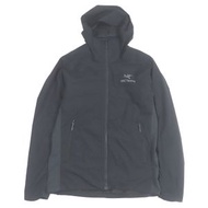 成色極佳 ARC'TERYX Atom SL 男款連帽衫 X000005409，正品，黑色，帶刺繡 Logo，尺寸 XS