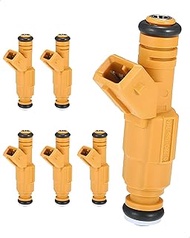 6-Count Fuel Injector Compatible with 1987-1999 Ford F-250/F-350/E-350/Thunderbird/Explorer, Jeep Wr