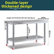 2-Level 3-Tier Mobile Kitchen Table