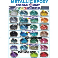( Metallic Epoxy Paint ) 1L METALLIC EPOXY FLOOR PAINT PROTECTIVE &amp; COATING Tiles &amp; Floor Paint / WP FEDERAL PAINT