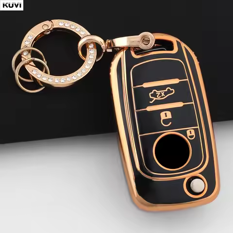 TPU Car Flip Key Case Cover Shell With Keychain For FIAT Tipo Toro Nuovo Freedom 500X Doblo Argo Gra