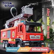 Toysmars alloy fire truck toys fire engine toys simulation lights siren sound sprinkler rotating rescue ladder truck toys for kids boys gift idea birthday Christmas New Year gifts
