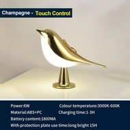 Vimite 3-color Wood Grain Light Touch Control Switch Bird Cute Creative Eye Protection Lihts Bedroom