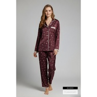 Mulberry - Premium Satin Pyjamas by Pyjamas Party (Mulberry - Baju Tidur Satin Premium oleh Pyjamas 