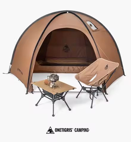 OneTigris Camping Coco Nest Solo Tent Chair Table Combo 4-Season Waterproof Stove Jacket Foldable Gl