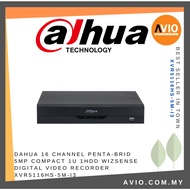 Dahua 16CH 16 Channel 4K 8MP Lite 5MP Analog CCTV DVR Recorder Wizsense 1U Hdd Bay XVR5116HS-5M-I3