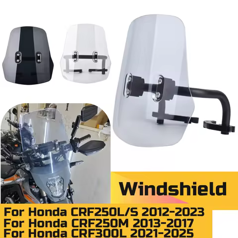 For Honda CRF300L 2021-2025 Windshield Windscreen CRF250L S Front Air Deflector Wind Shield Screen C