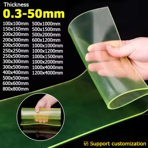 PU Polyurethane Sheet Translucent Yellow-Green Plate 100x100 150x150 200x200 300x300 400x400 500x500