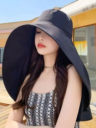 หมวกกันแดดผู้หญิงขนาดใหญ่ - ระบายอากาศได้ดีและน้ำหนักเบา, บริมหมวกกว้างเพื่อป้องกันใบหน้า ลำคอ และหู
