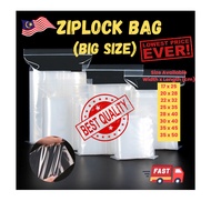 BIG Size ZipLock Plastic Bag / Tshirt Plastic / plastik baju ziplock / Zipper Bag / Zipper Plastic B