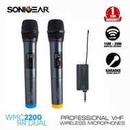 SonicGear WMC2200RR Dual Professional VHF Wireless Microphones WMC 2200RR WMC 2200 RR